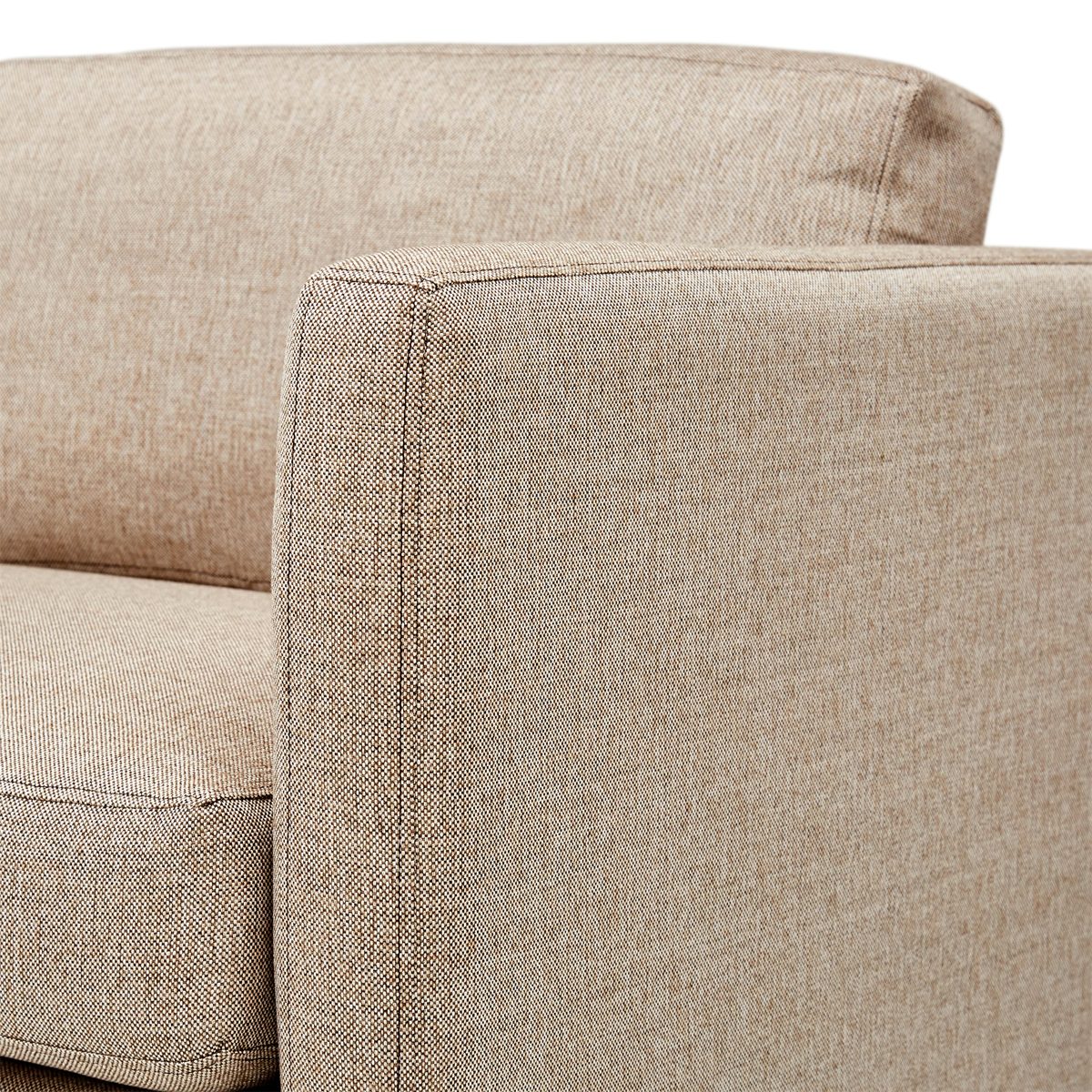 Amazon Brand – Stone & Beam Andover Modern Right U-Sectional, 134"W, Tan