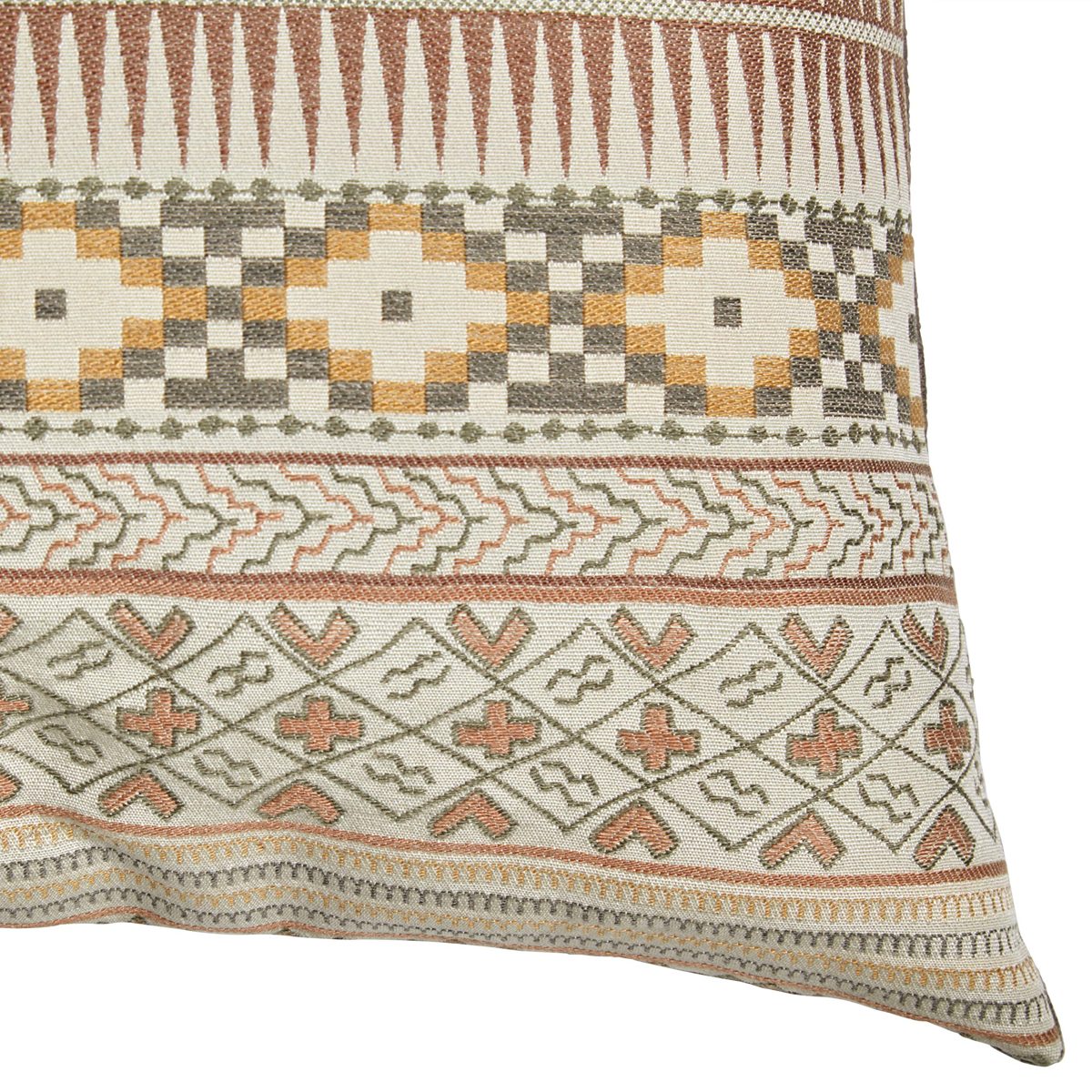 Amazon Brand – Stone & Beam Rustic Geometric Throw Pillow - 20 x 20 Inch, Earth Tones