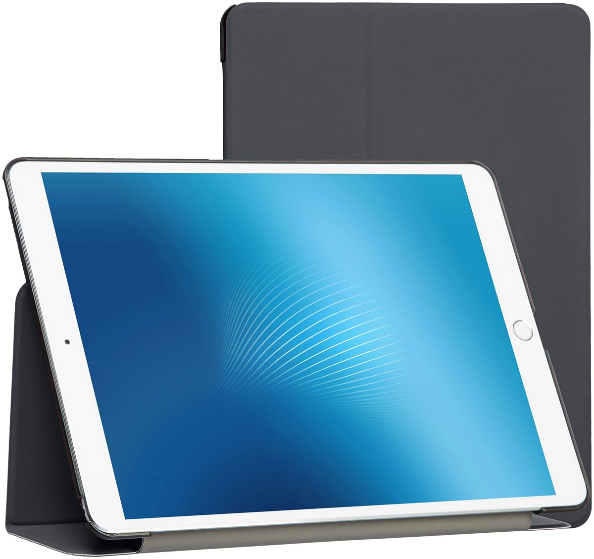 (Renewed) AmazonBasics New iPad Pro 2017 Smart Case Auto Wake/Sleep Cover, Grey, 10.5"