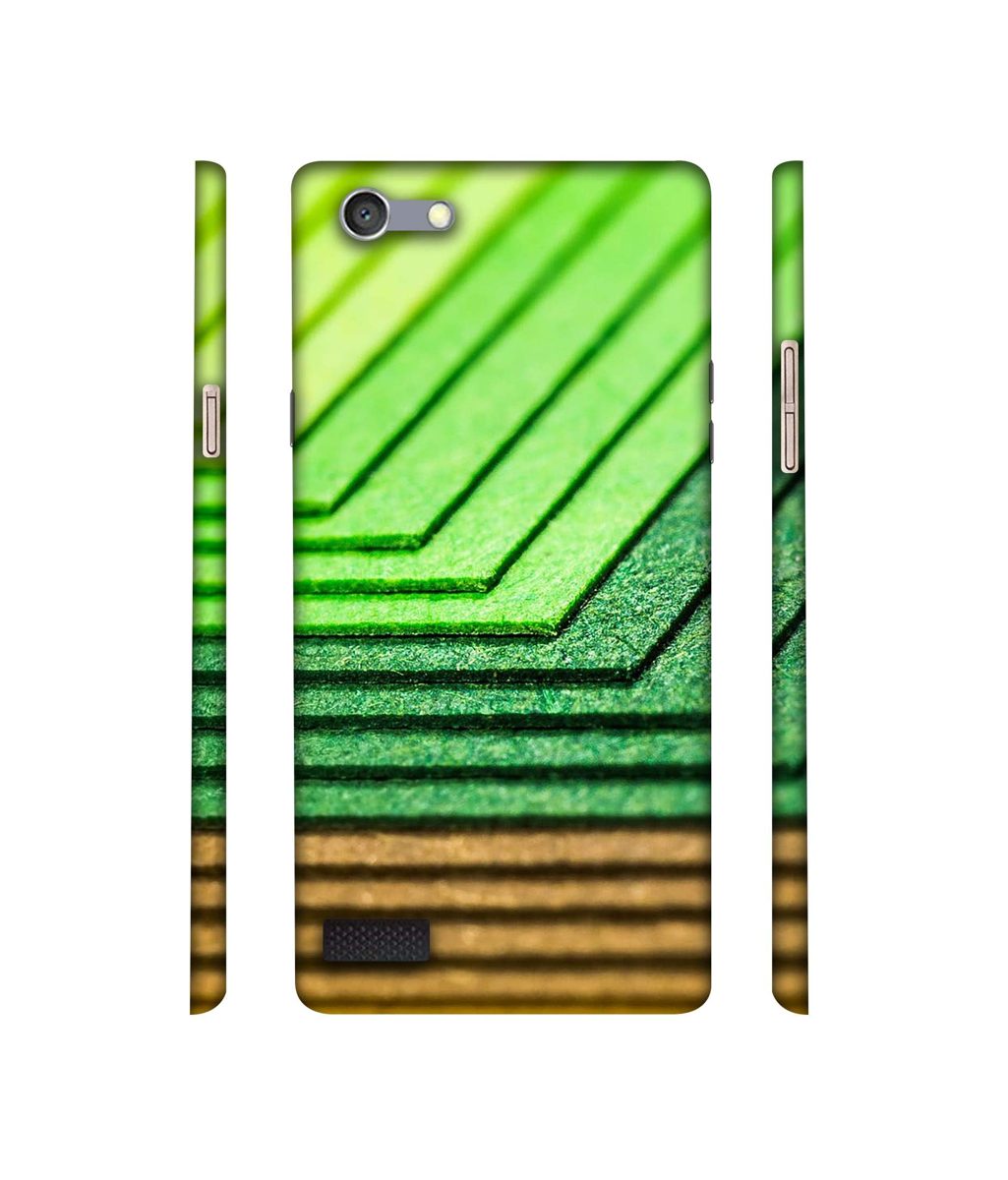 Amazon Brand - Solimo Designer Green Shad Texture 3D Printed Hard Back Case Mobile Cover for Oppo Neo 7
