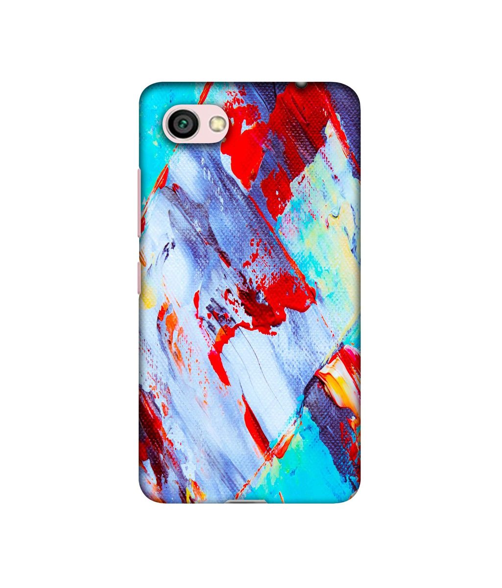 Amazon Brand - Solimo Designer Blue and Red Brush Texture 3D Printed Hard Back Case Mobile Cover for Xiaomi Redmi Y1 Lite