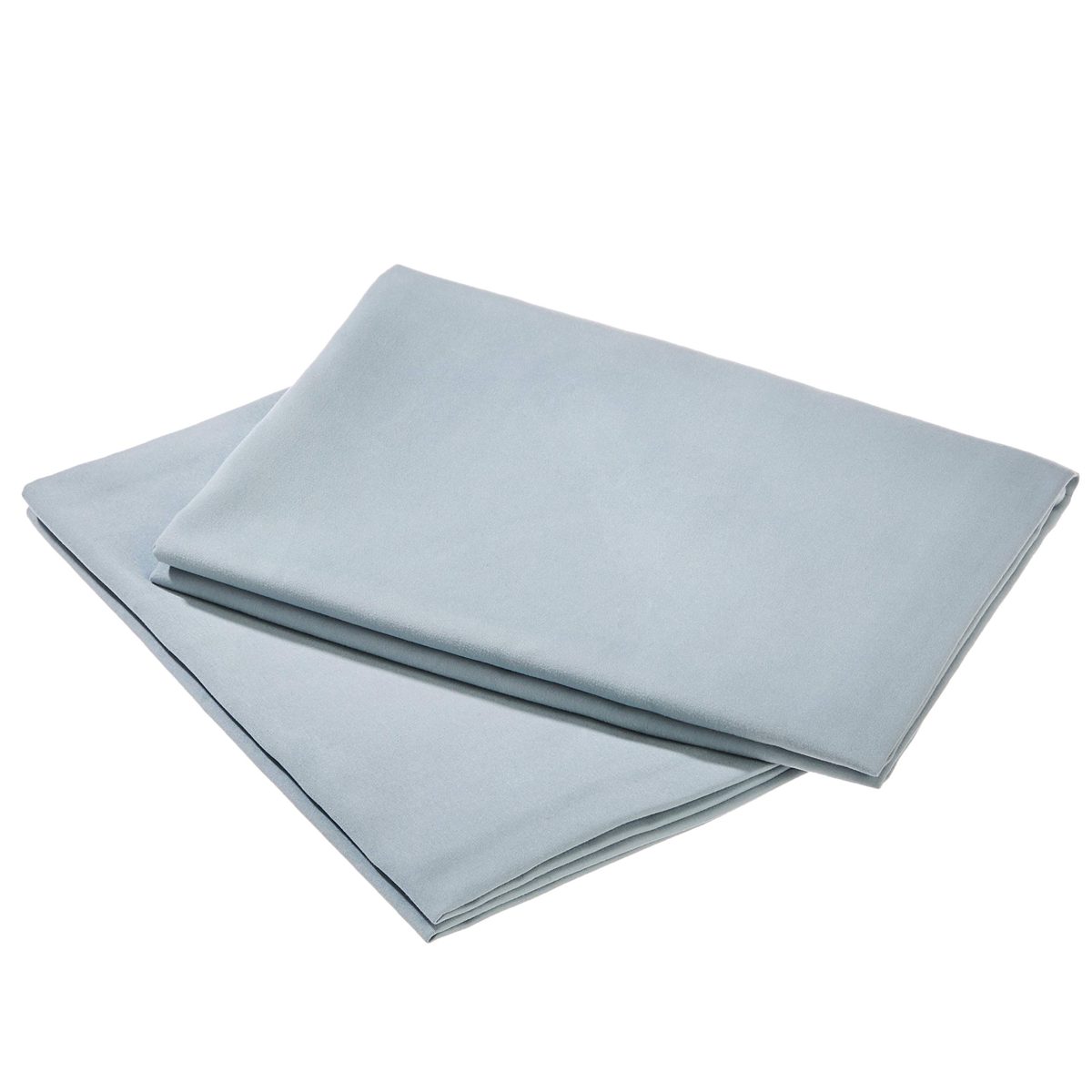 AmazonBasics Premium Microfiber Pillowcases, 2-Pack - 80 x 80 cm, Spa Blue