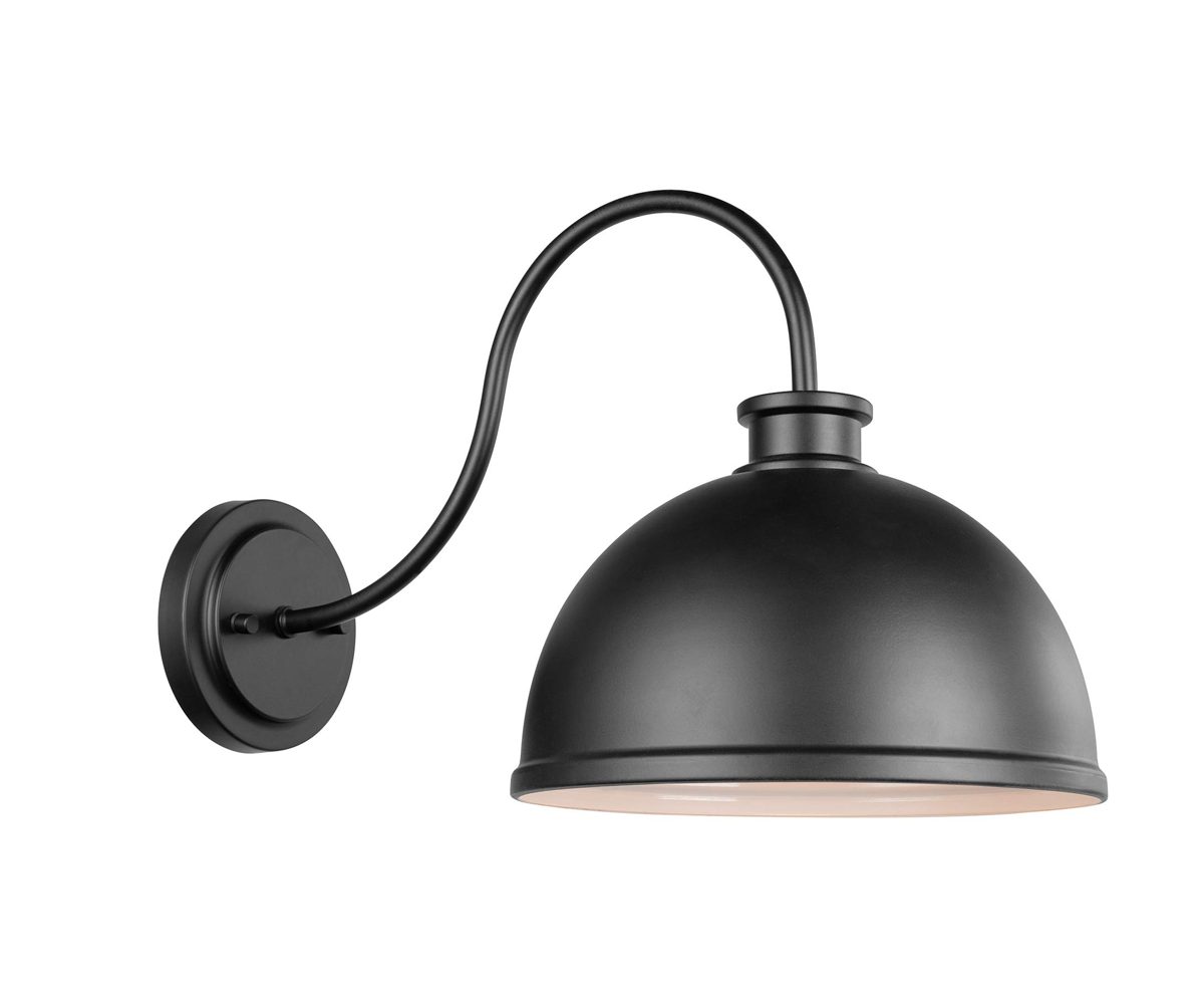 Amazon Brand – Stone & Beam Contemporary Outdoor Wall Sconce, 11.62"H, Matte Black
