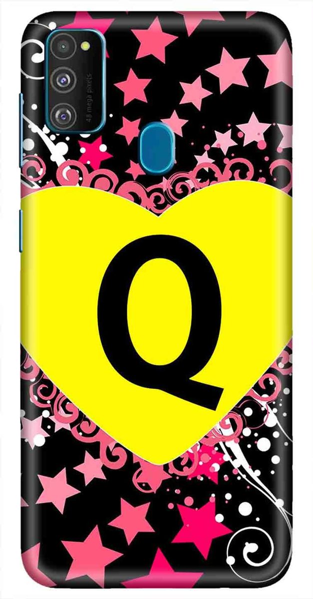 Amazon Brand - Solimo Designer Heart Pattern Alphabet-Q 3D Printed Hard Back Case Mobile Cover for Samsung Galaxy M21 / M30s