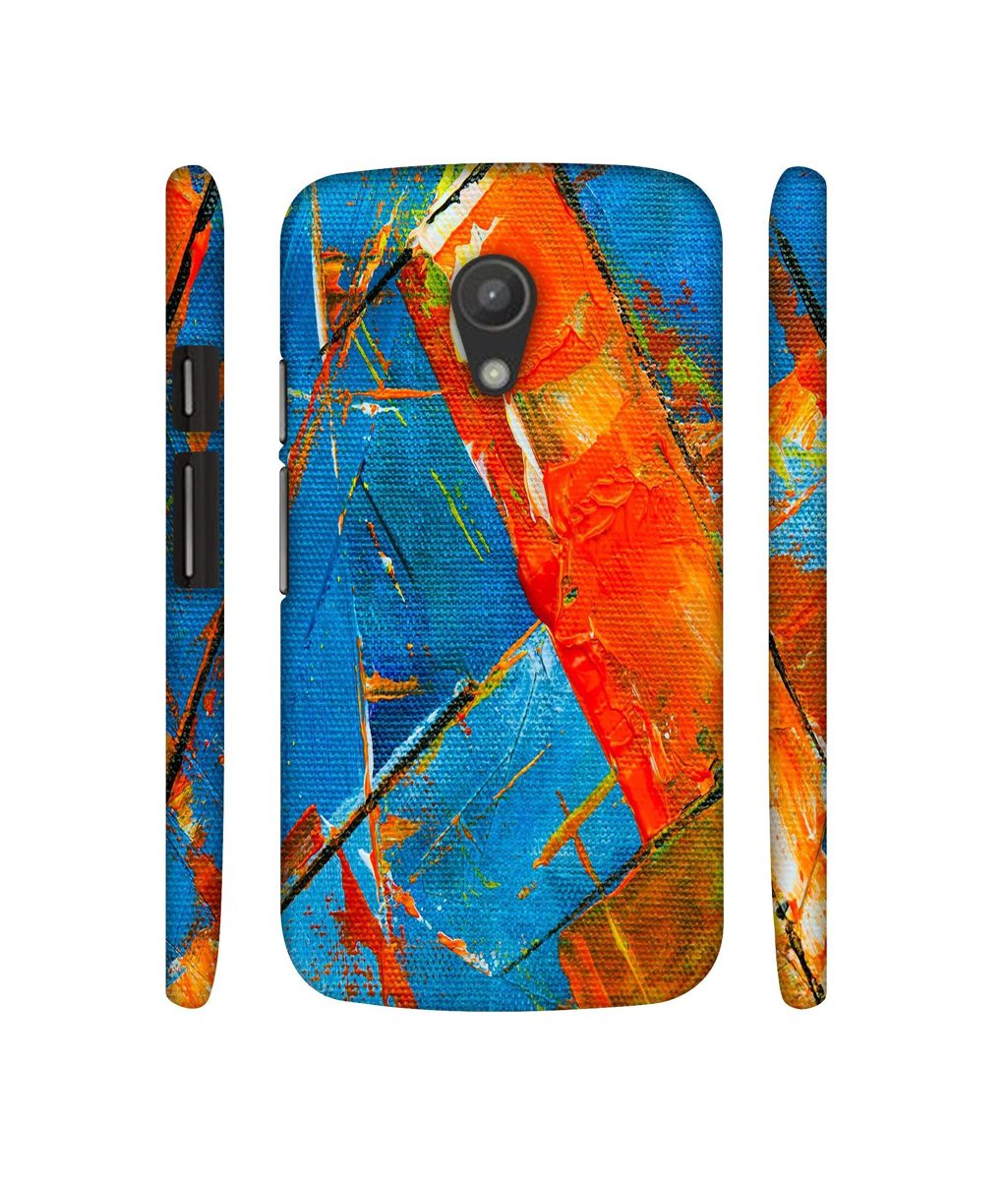 Amazon Brand - Solimo Designer Sky Blue and Orange Canvas 3D Printed Hard Back Case Mobile Cover for Motorola Moto G 2nd Generation