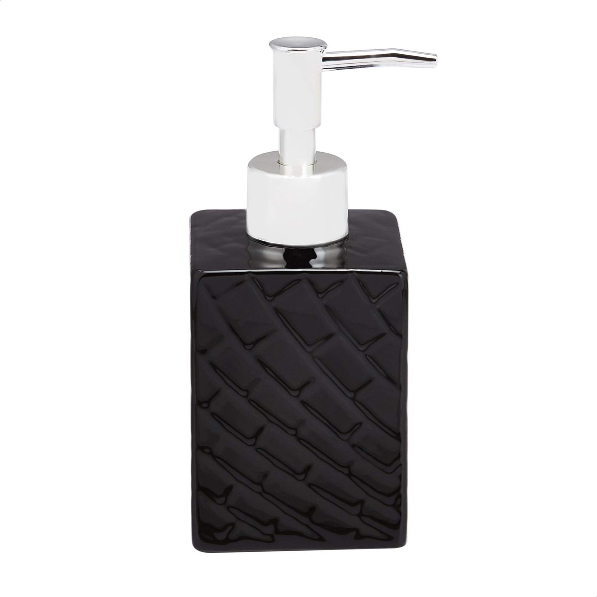 AmazonBasics 3-Piece Ceramic Bathroom Accessories Set, Black