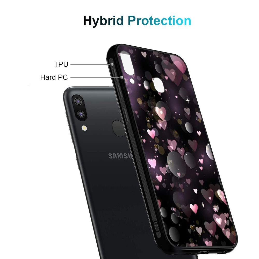 Amazon Brand - Solimo Designer Hearts Printed Hard Back Case Mobile Cover for Samsung Galaxy M20 (D1223)