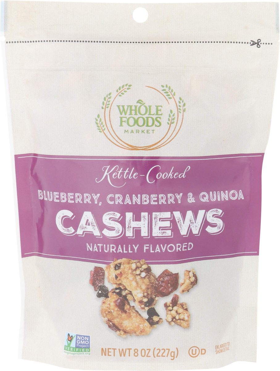 WHOLE FOODS MARKET Glazed Cashew with Blueberries Cranberries Quinoa, 8 OZ