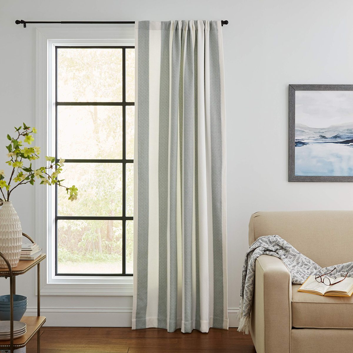 Stone & Beam Window-Treatments Dusty Blue Delilah 96