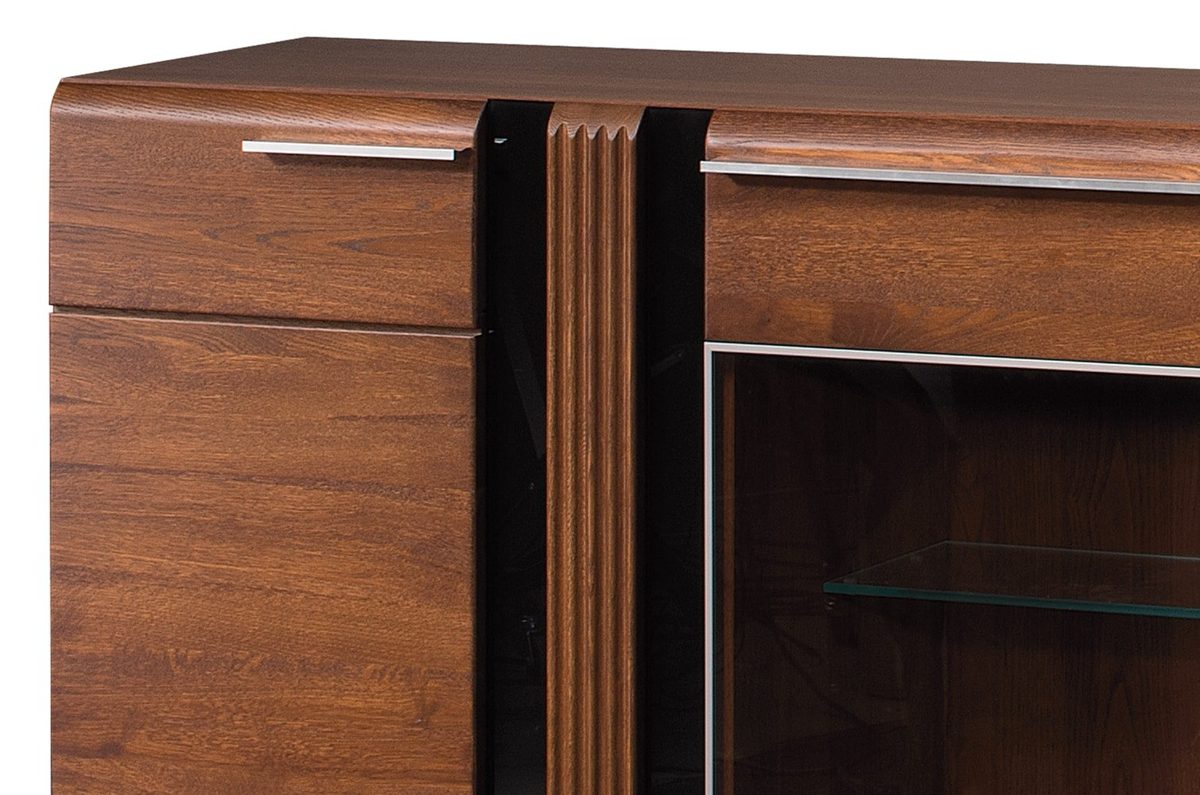 Amazon Brand - Alkove Malvern Solid Wood 3-Door Sideboard Cabinet, 180 x 90 x 42cm, Antic Oak