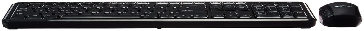 AmazonBasics Wireless Computer Keyboard and Mouse Combo - Quiet and Compact