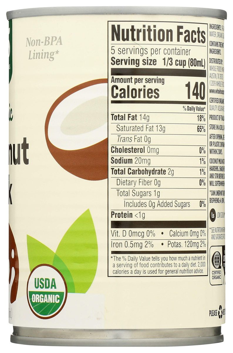 365 EVERYDAY VALUE Organic Coconut Milk, 13.5 FZ