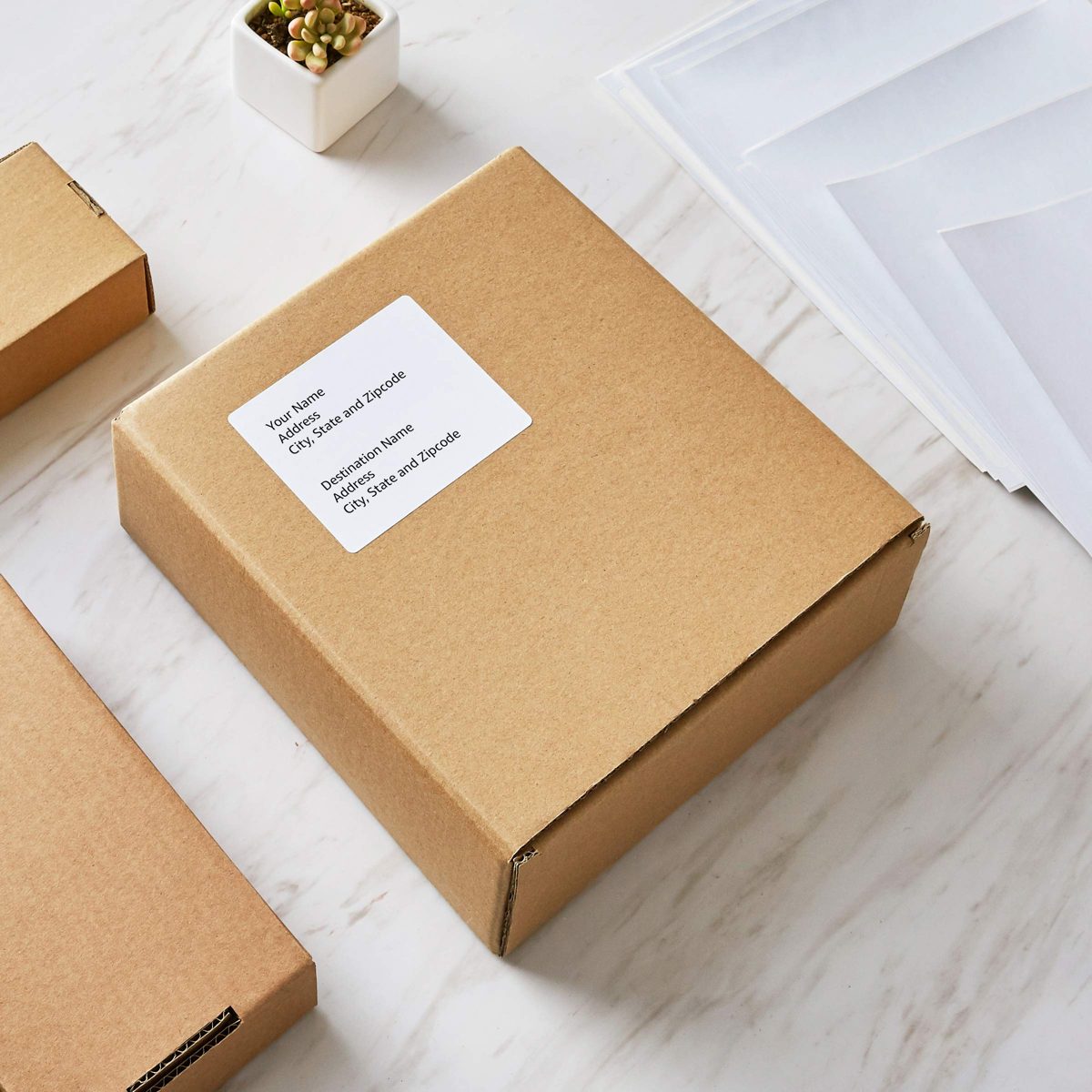 AmazonBasics Shipping Address Labels, Laser Printers, 3 1/3" x 4" Labels, Permanent Adhesive, White, 150-Pack