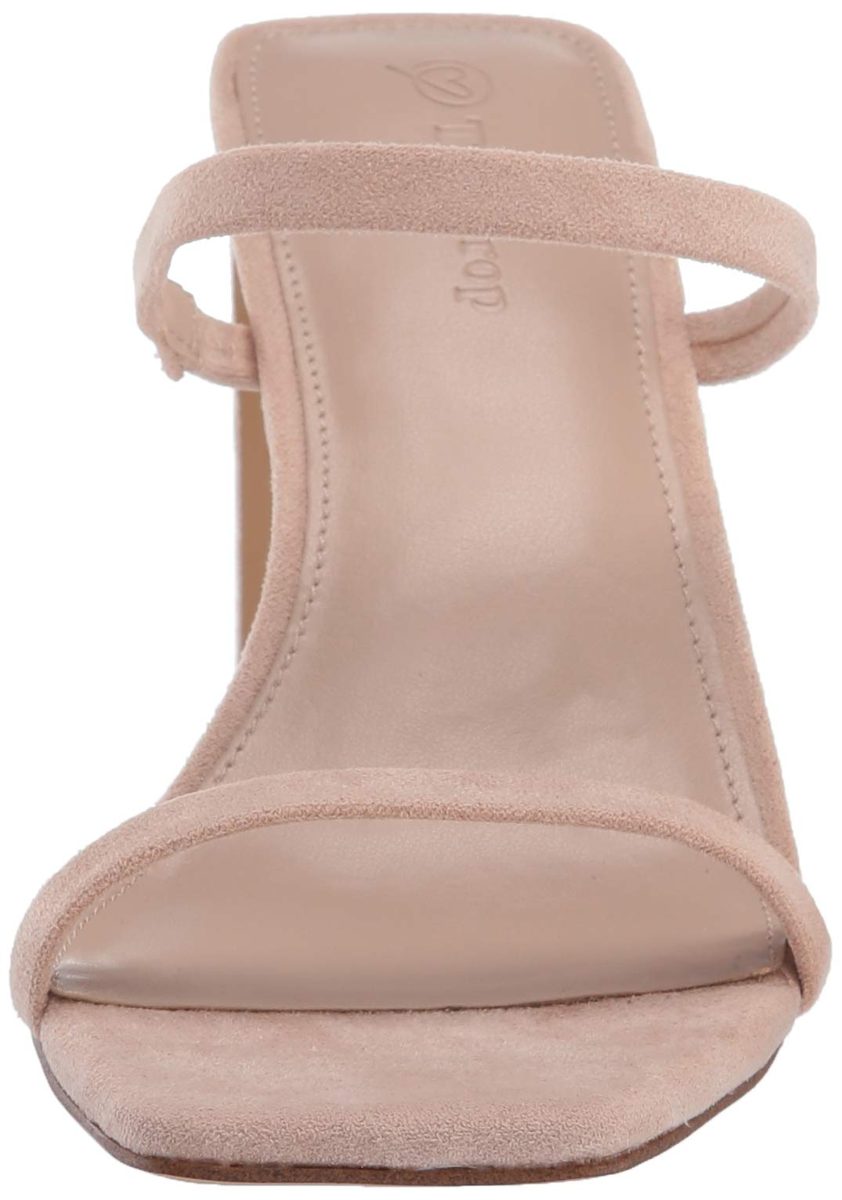 The Drop Avery Square Toe Two Strap High Heeled Sandal Womens Heeled Sandals