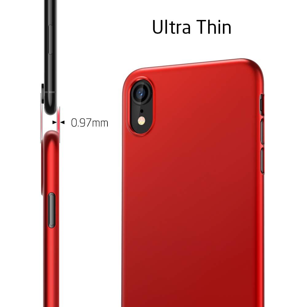 Eono iPhone XR Case,Slim Black Shock Absorption Hard TPU Cover Case [Ultra-Thin and Highly Protective] for the iPhone XR,Red