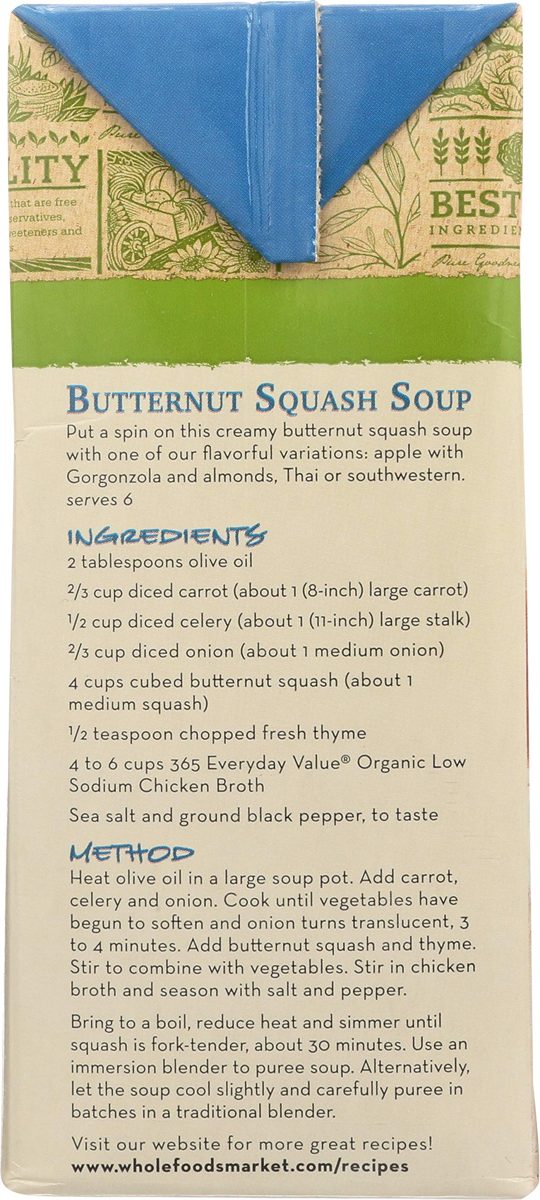 365 Everyday Value, Organic Low Sodium Chicken Broth, 48 fl oz