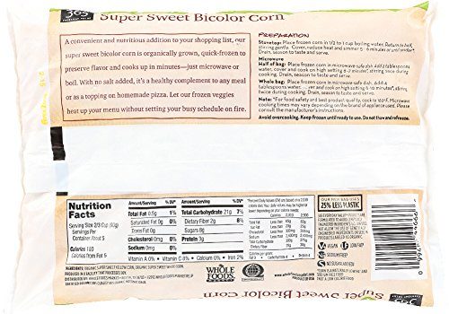 365 Everyday Value, Organic Super Sweet Bicolor Corn, 16 oz, (Frozen)