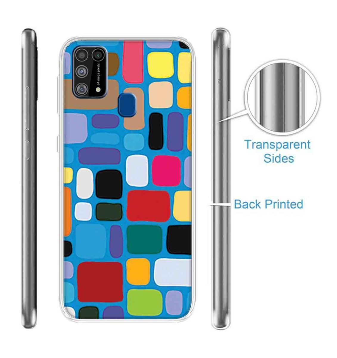 Amazon Brand - Solimo Designer Multicolor Colorful Pattern Printed Soft Back Case Mobile Cover for Samsung Galaxy M31
