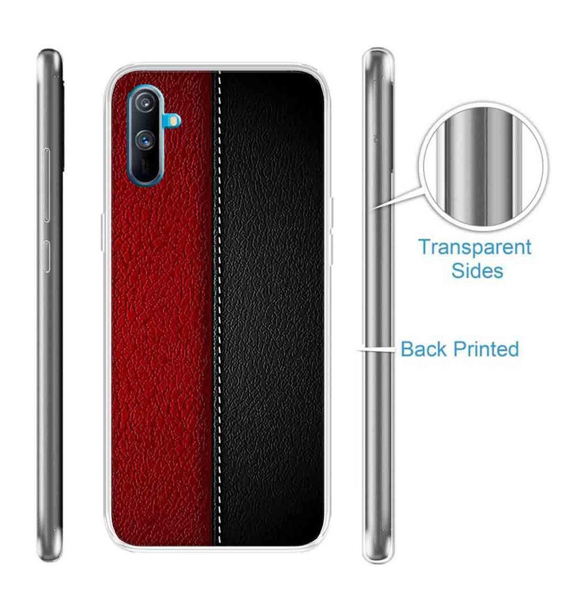 Amazon Brand - Solimo Designer Multicolor Leather Pattern Printed Soft Back Case Mobile Cover for Realme C3