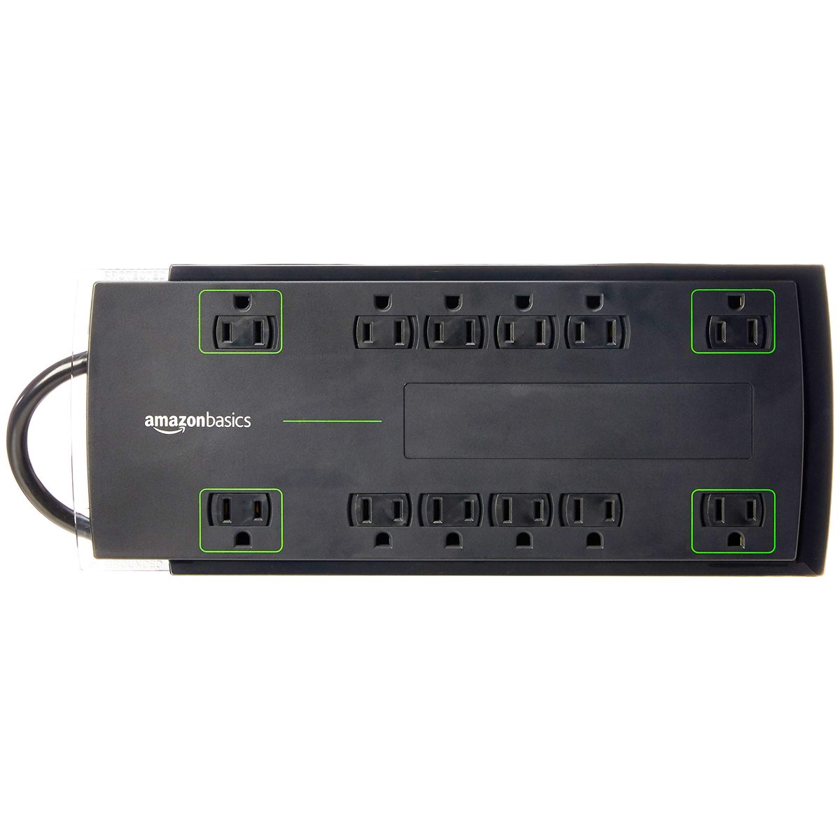 AmazonBasics 12-Outlet Power Strip Surge Protector | 4,320 Joule, 10-Foot Cord