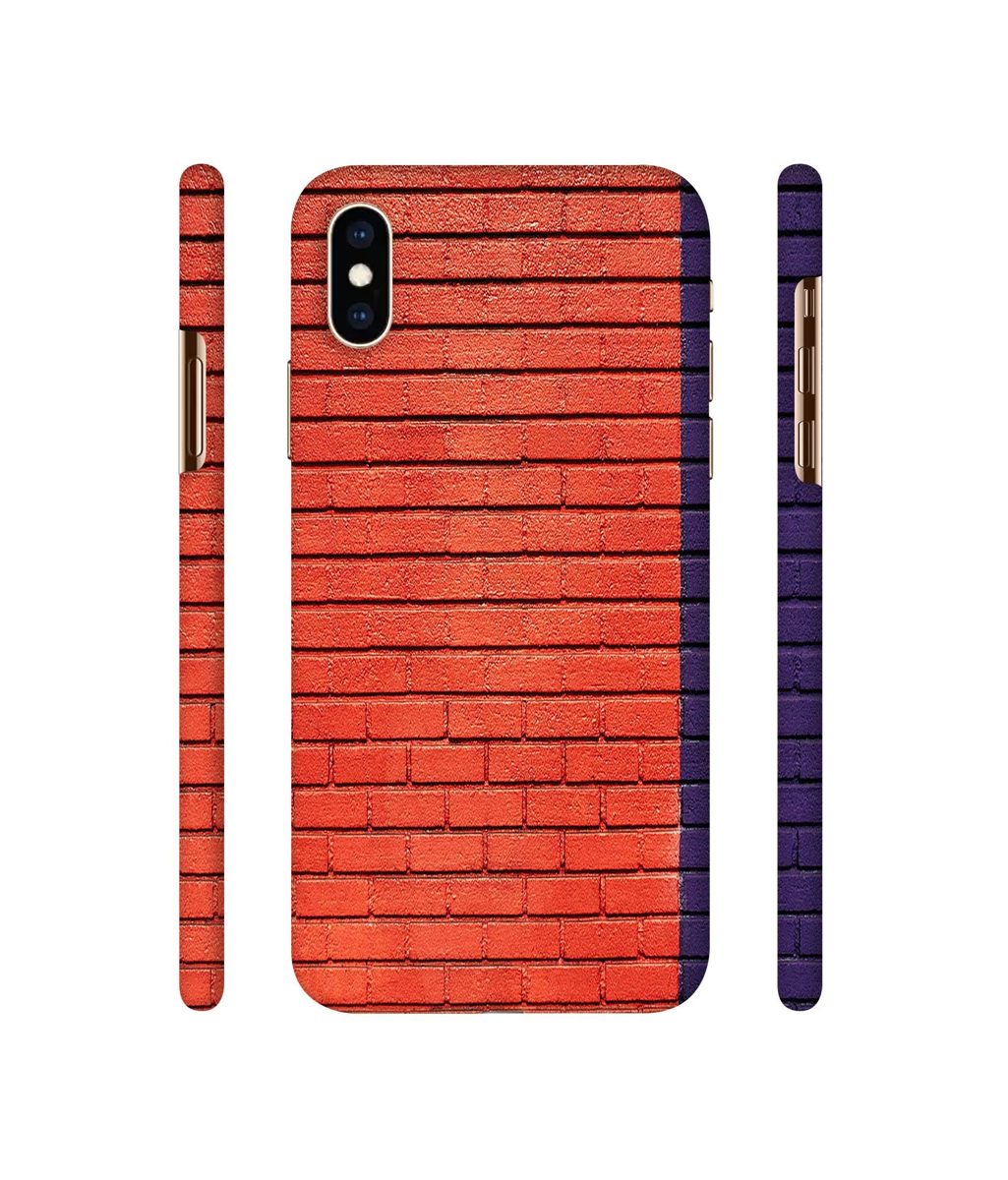 Amazon Brand - Solimo Designer Red and Purple Brick 3D Printed Hard Back Case Mobile Cover for Apple iPhone Xs Max