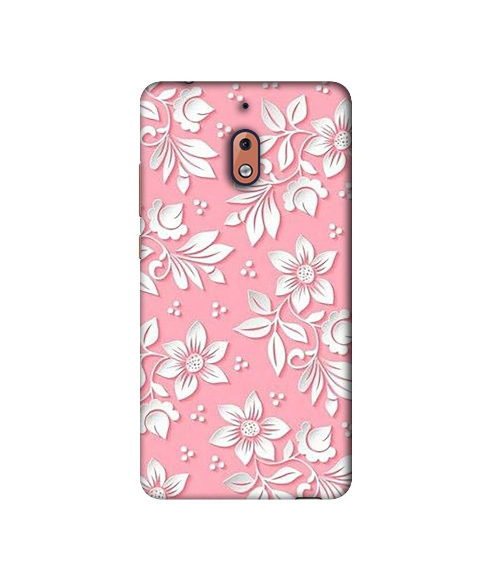 Amazon Brand - Solimo Designer White Flower Pattern 3D Printed Hard Back Case Mobile Cover for Nokia 2.1