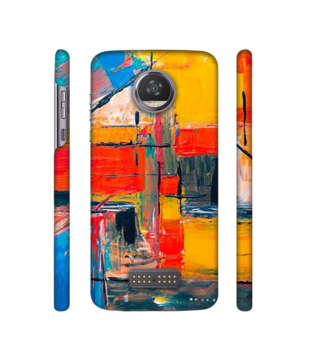 Amazon Brand - Solimo Designer Multicolor Squre Blocks 3D Printed Hard Back Case Mobile Cover for Moto Z2 Play