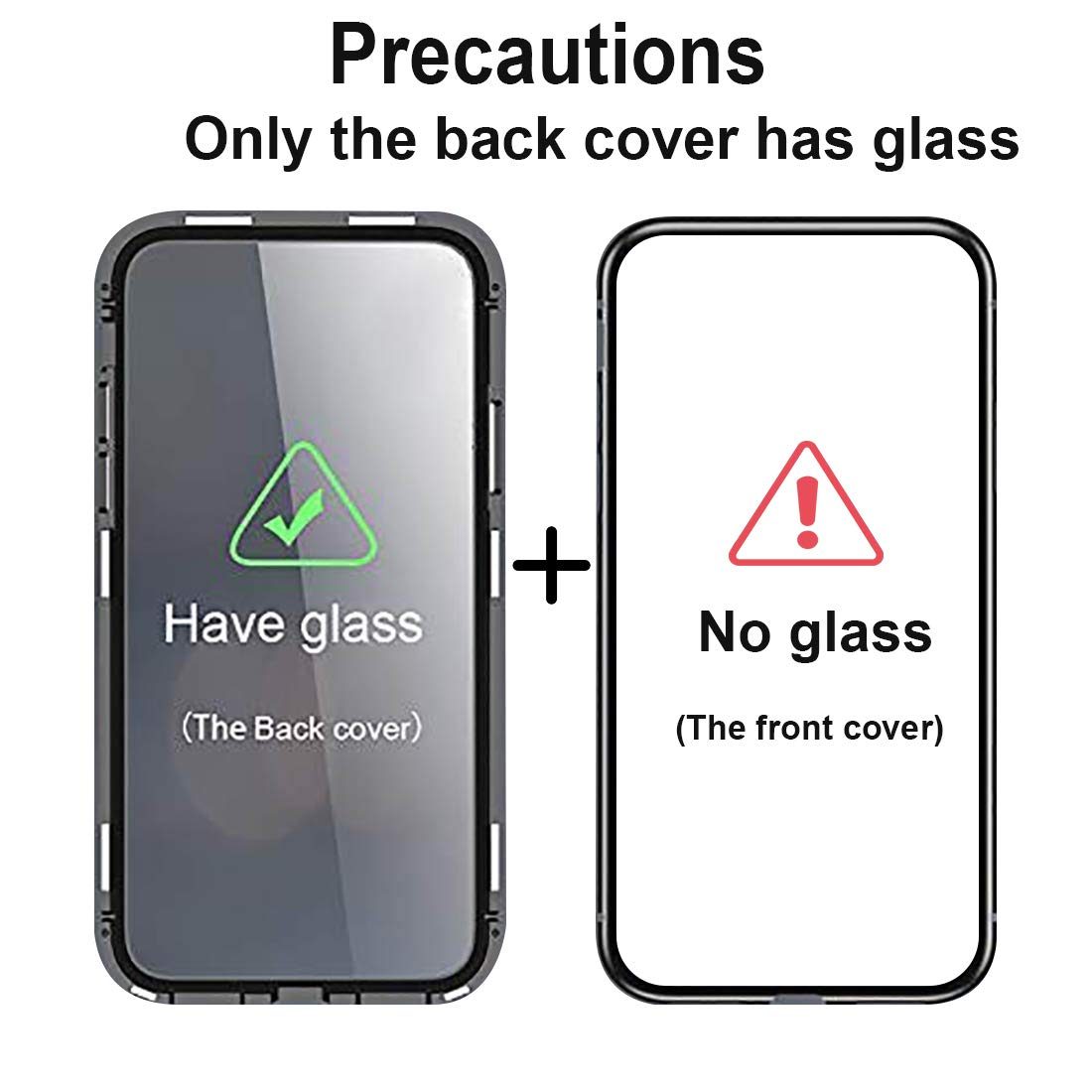 Amazon Brand - Solimo Magnetic Metal Frame Mobile Cover (Bumper Glass Back) for Vivo Z1 Pro (Black)