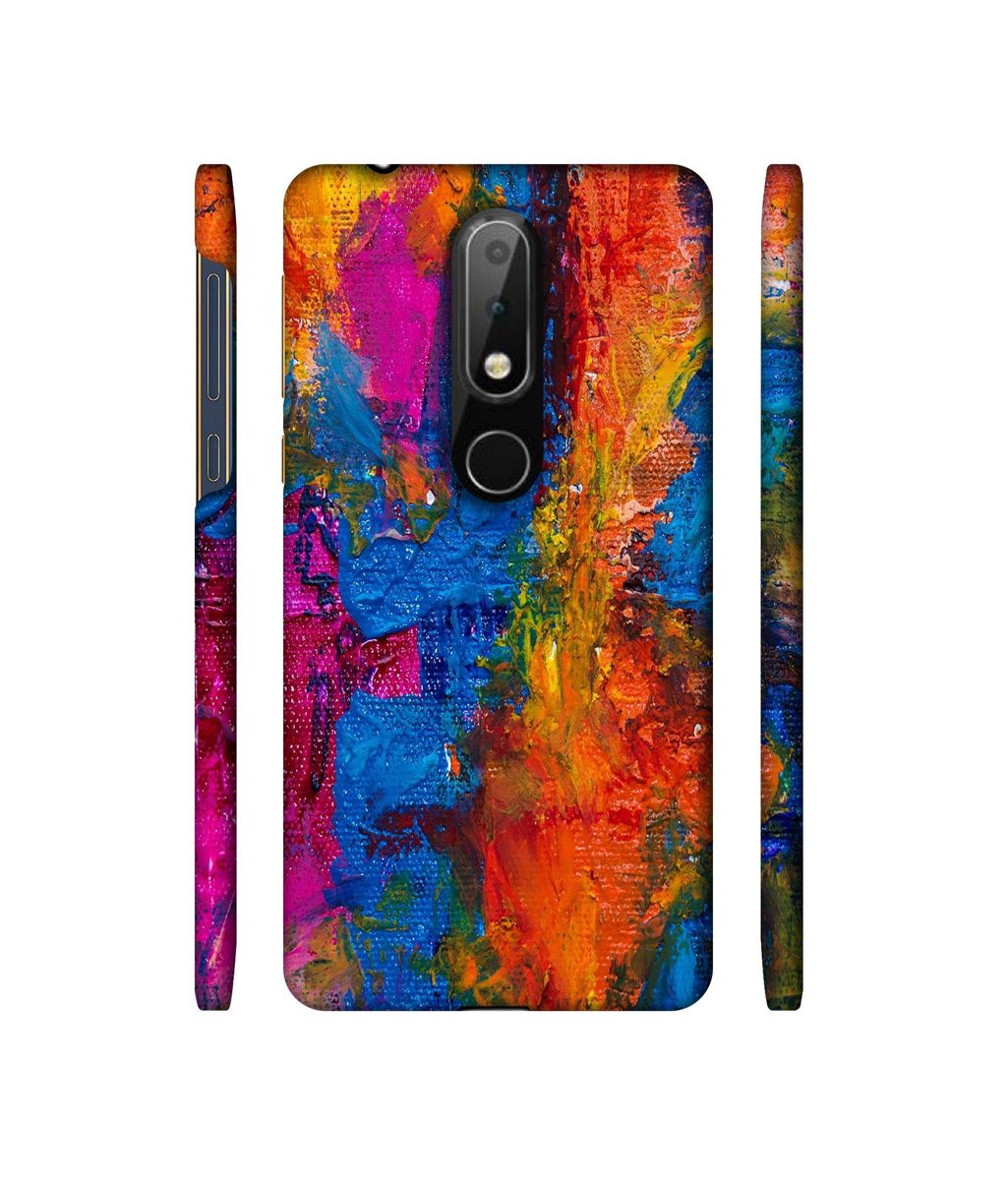 Amazon Brand - Solimo Designer Dark Multicolor Canvas 3D Printed Hard Back Case Mobile Cover for Nokia 6.1 Plus