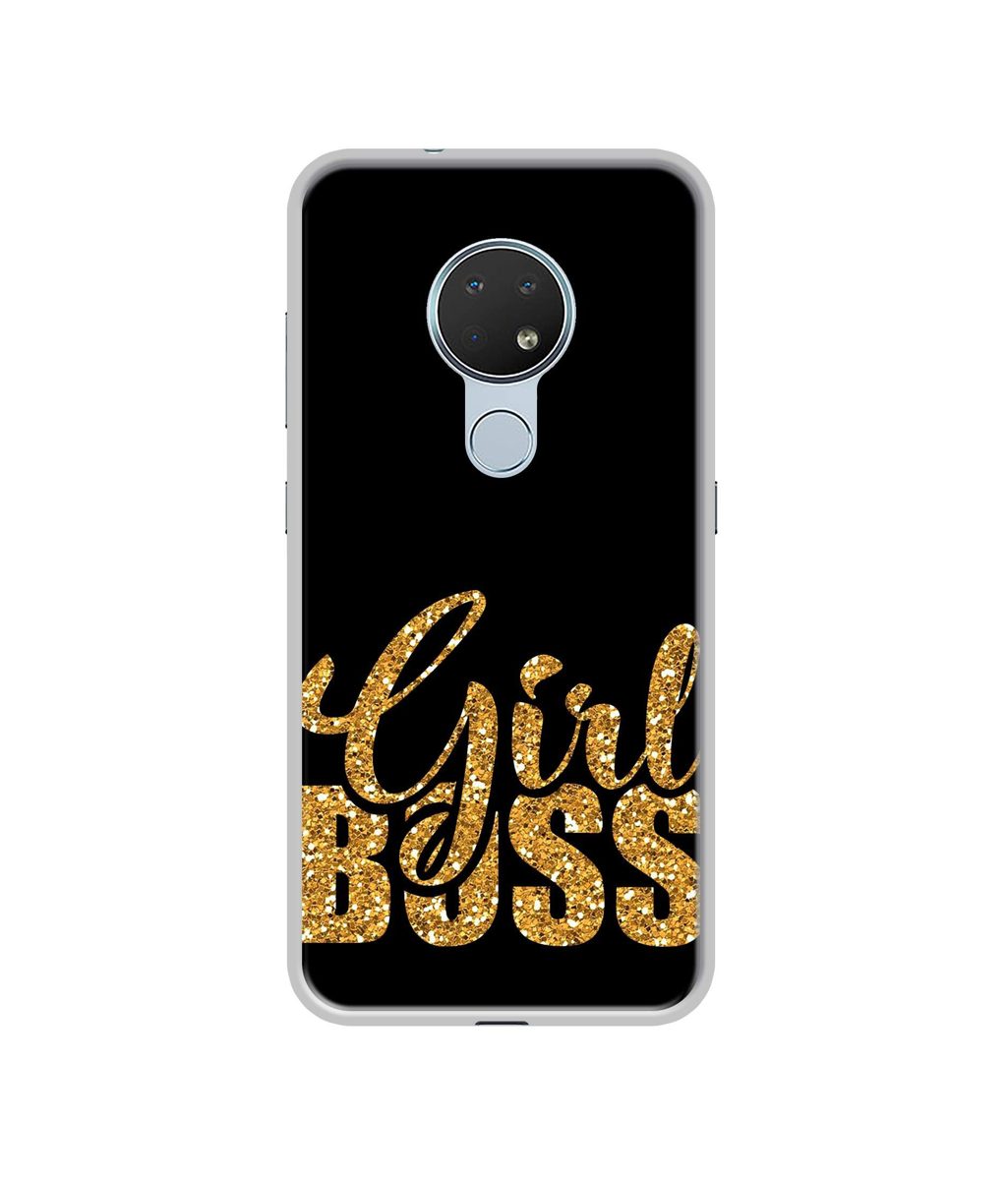 Amazon Brand - Solimo Designer Sparkle Girl Boss UV Printed Soft Back Case Mobile Cover for Nokia 6.2