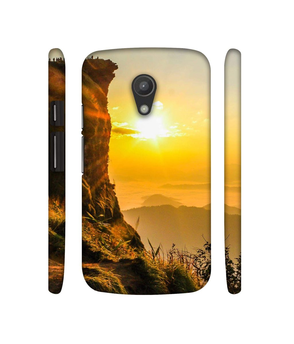 Amazon Brand - Solimo Designer Mountan Side Sun View 3D Printed Hard Back Case Mobile Cover for Motorola Moto G 2nd Generation