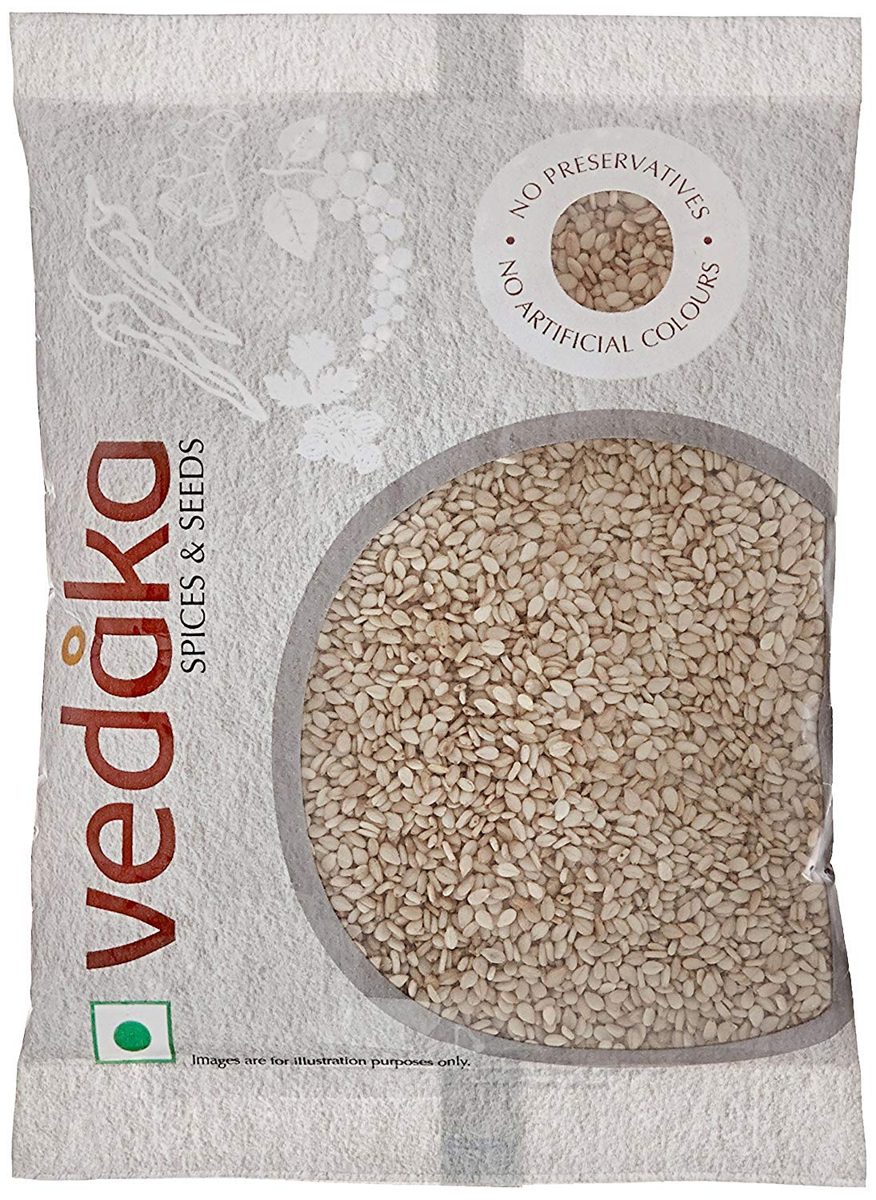 Amazon Brand - Vedaka Natural White Sesame Seeds (Til), 50g