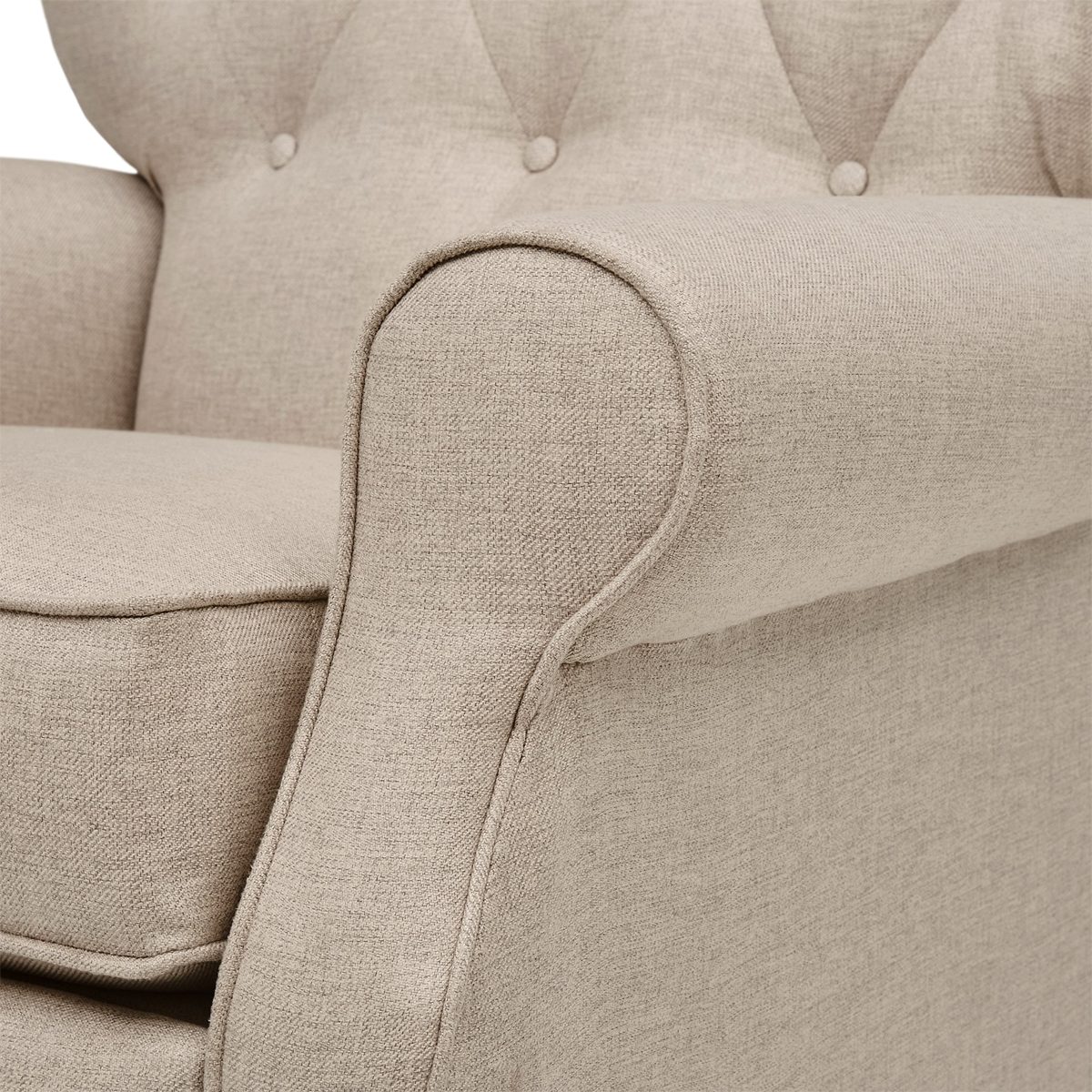 Amazon Brand – Stone & Beam Appleton Farmhouse Recliner, 35"W, Grey Linen