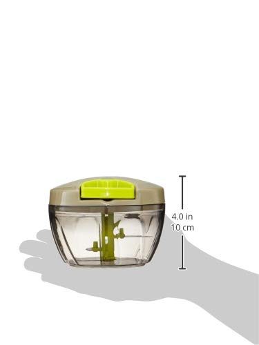Amazon Brand - Solimo Compact Vegetable Chopper (350 ml, Grey/Lime)