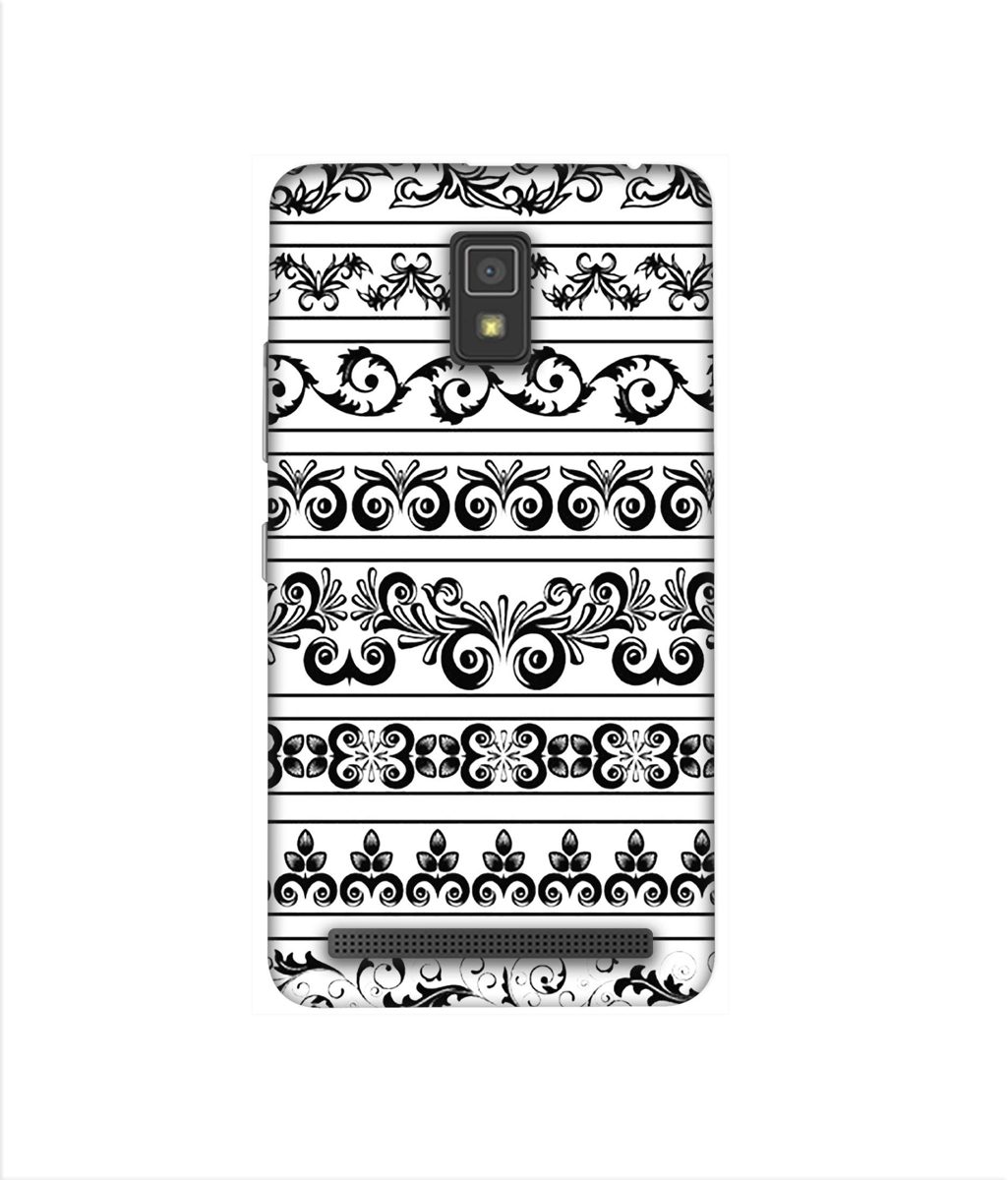 Amazon Brand - Solimo Designer Black Multi Patterns 3D Printed Hard Back Case Mobile Cover for Lenovo A6600