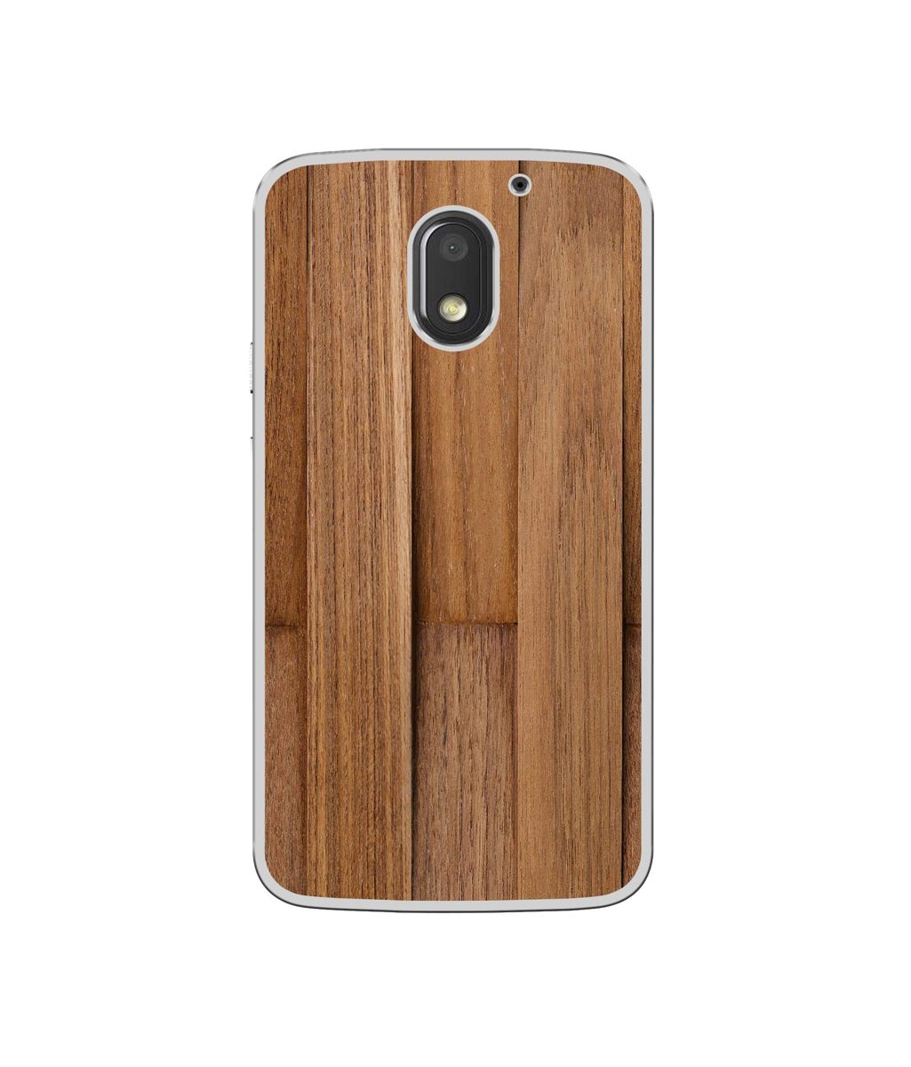 Amazon Brand - Solimo Designer Wooden Art UV Printed Soft Back Case Mobile Cover for Motorola Moto E3 Power