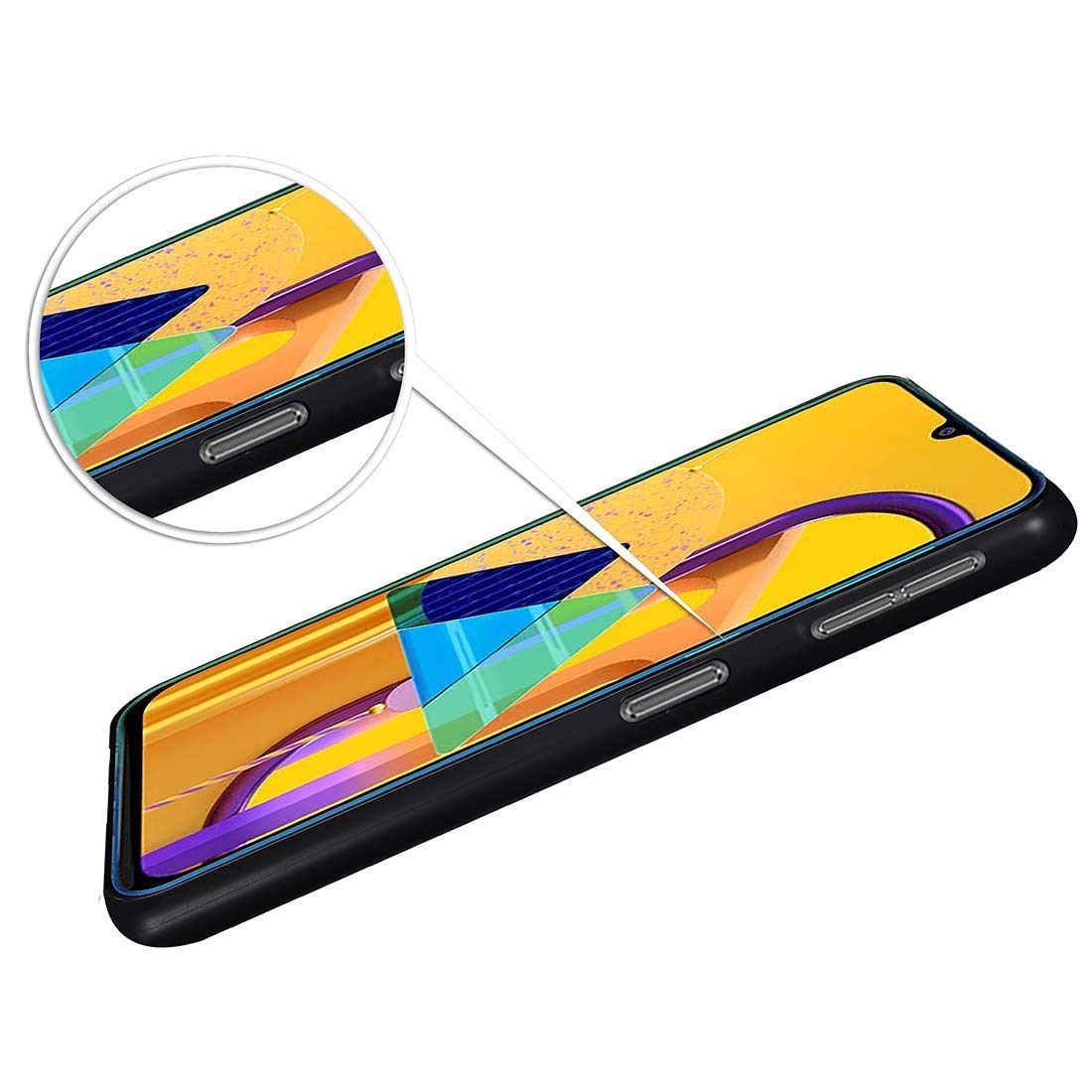 Amazon Brand - Solimo Leather Mobile Cover for (Soft & Flexible Back case), for Samsung Galaxy M21 / M30s (Blue)