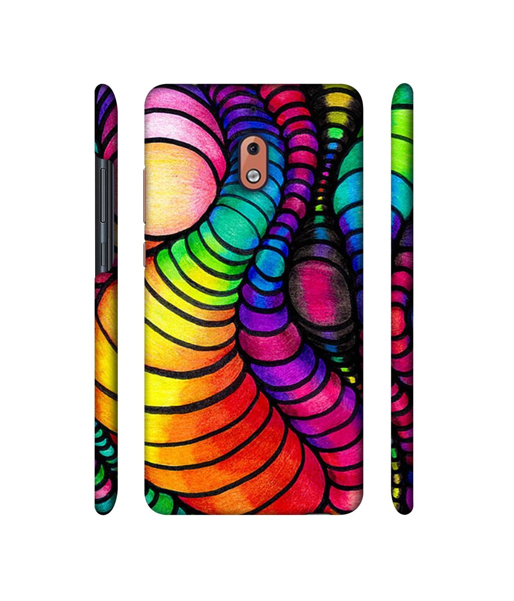 Amazon Brand - Solimo Designer Semi Circle Texture 3D Printed Hard Back Case Mobile Cover for Nokia 2.1