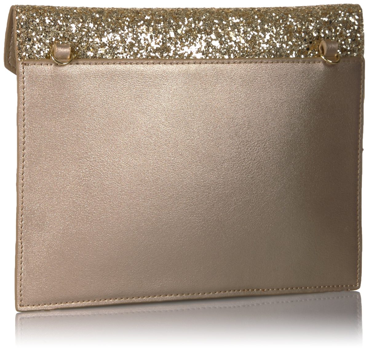 Amazon Brand - The Fix Izzi Glitter Envelope Clutch with Chain Crossbody Strap