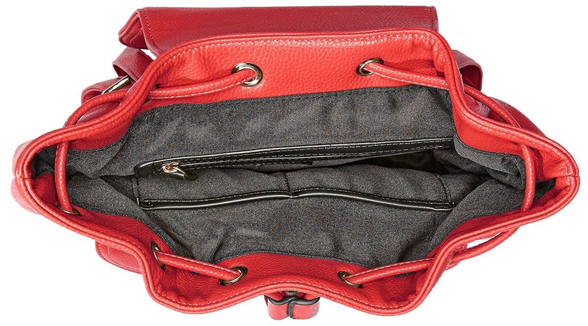 SOCIETY NEW YORK Women's Backpack with Tassel, Red