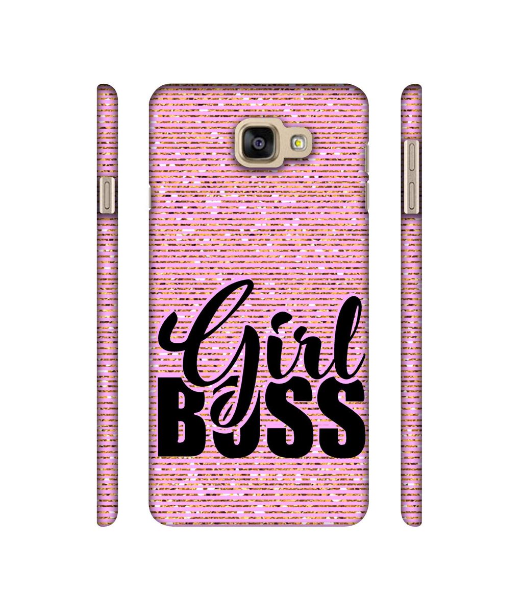 Amazon Brand - Solimo Designer Girl Boss On Pink Sparkle 3D Printed Hard Back Case Mobile Cover for Samsung Galaxy A9 Pro