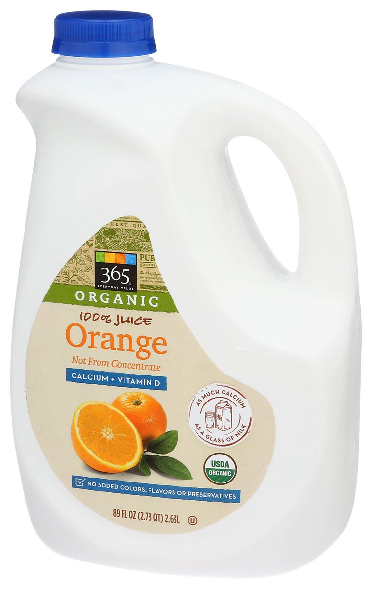 365 Everyday Value, Organic Orange Juice, Not From Concentrate, 89 fl oz