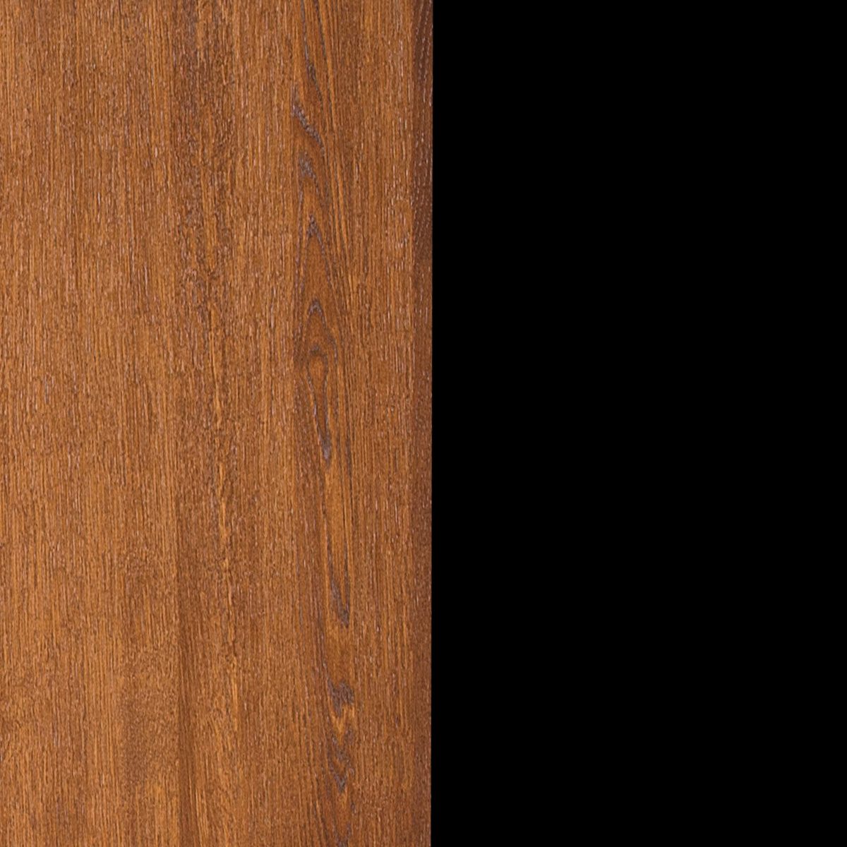 Amazon Brand - Alkove Malvern Solid Wood Front Display Cabinet, 66 x 198 x 42cm, Dark Brown/Black, Oak/Veneer