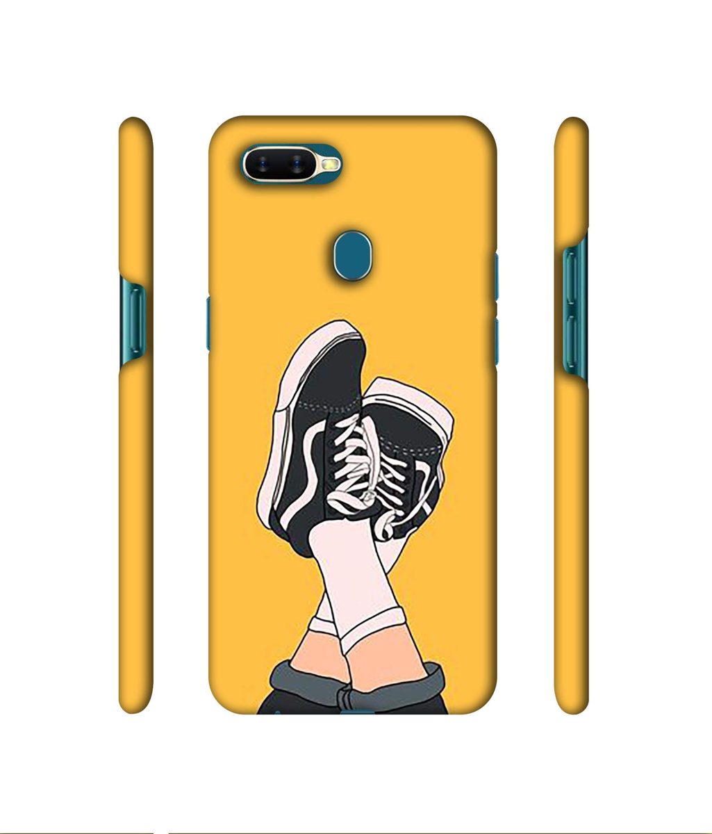 Amazon Brand - Solimo Designer Boy Shoes Pattern 3D Printed Hard Back Case Mobile Cover for Oppo A7