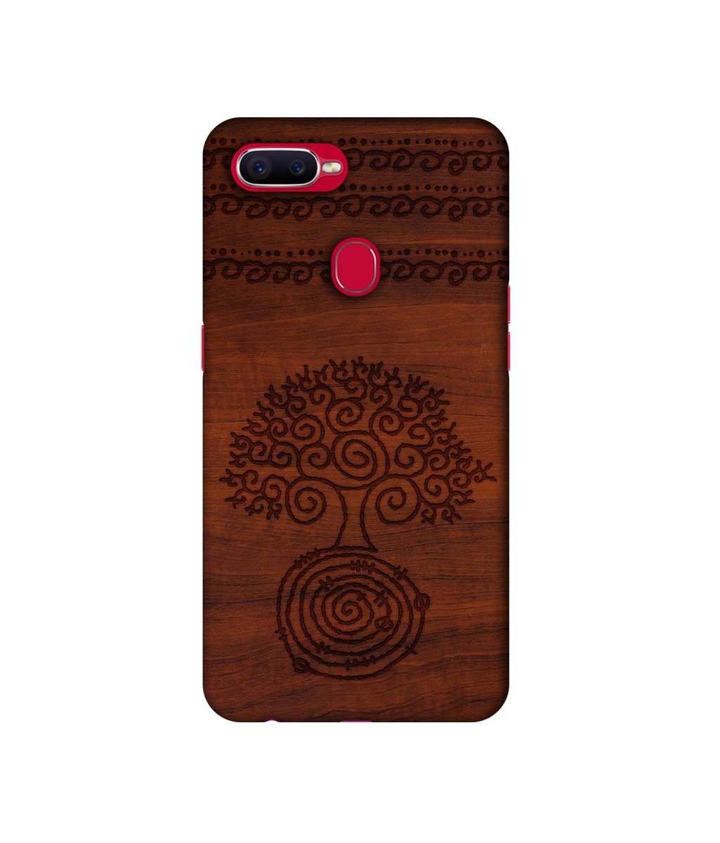 Amazon Brand - Solimo Designer Engraved Patten 3D Printed Hard Back Case Mobile Cover for Oppo F9