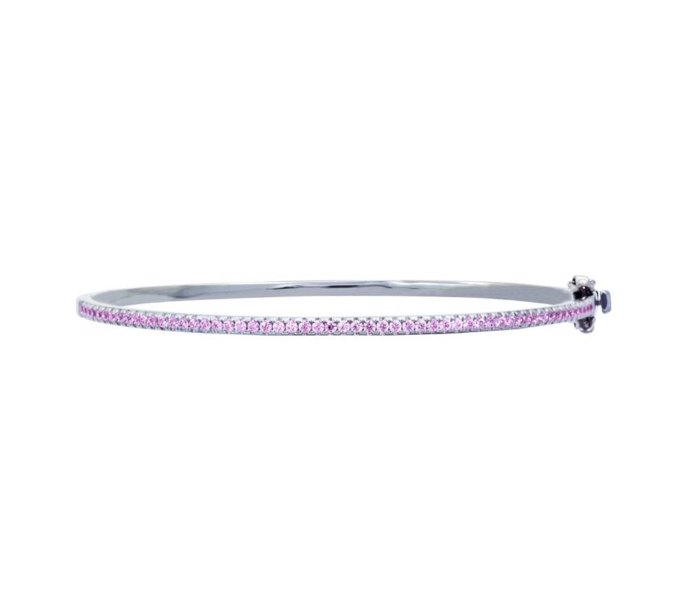 [Find] Amazon Collection roziumumekkisuta-ringusiruba- 1.5 mm Bangle Bracelet with pinkuraundokattokyu-bikkuzirukoniahinzi jeb00022 _ 110pk00qd00