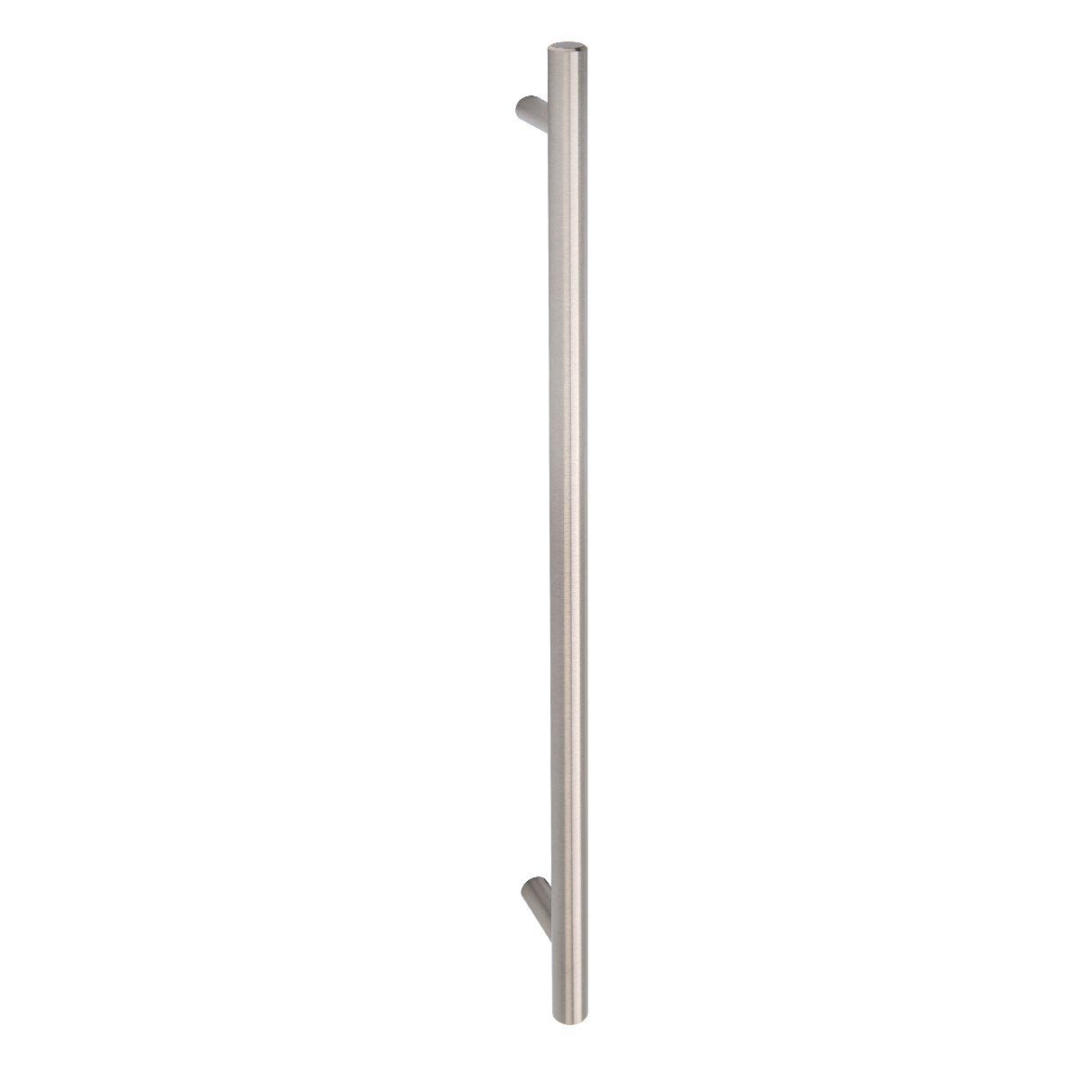 AmazonBasics Euro Bar Cabinet Handle (1/2" Diameter), 15" Length (12.63" Hole Center), Satin Nickel, 10-Pack