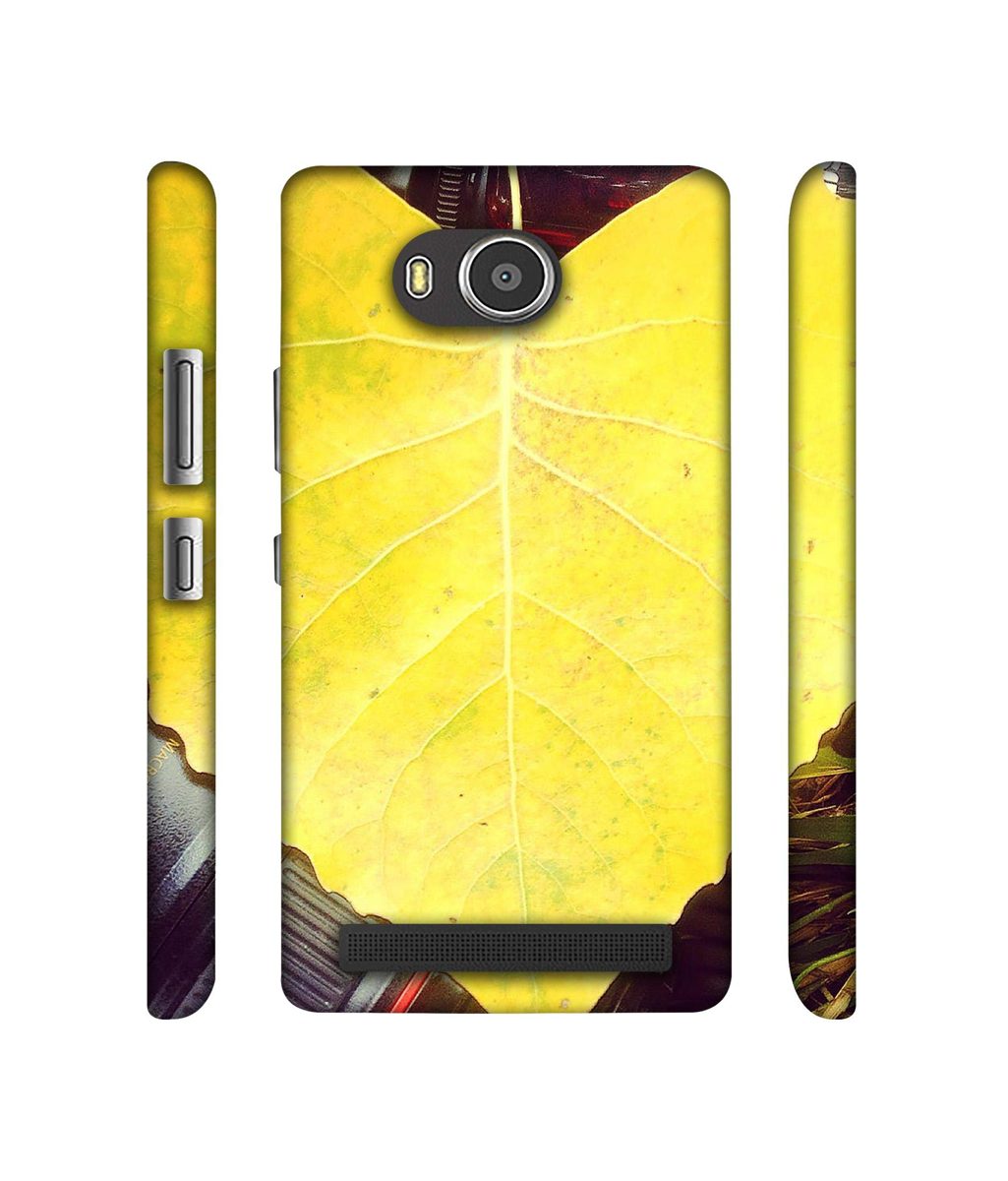 Amazon Brand - Solimo Designer Yellow Leaf 3D Printed Hard Back Case Mobile Cover for Lenovo A7700