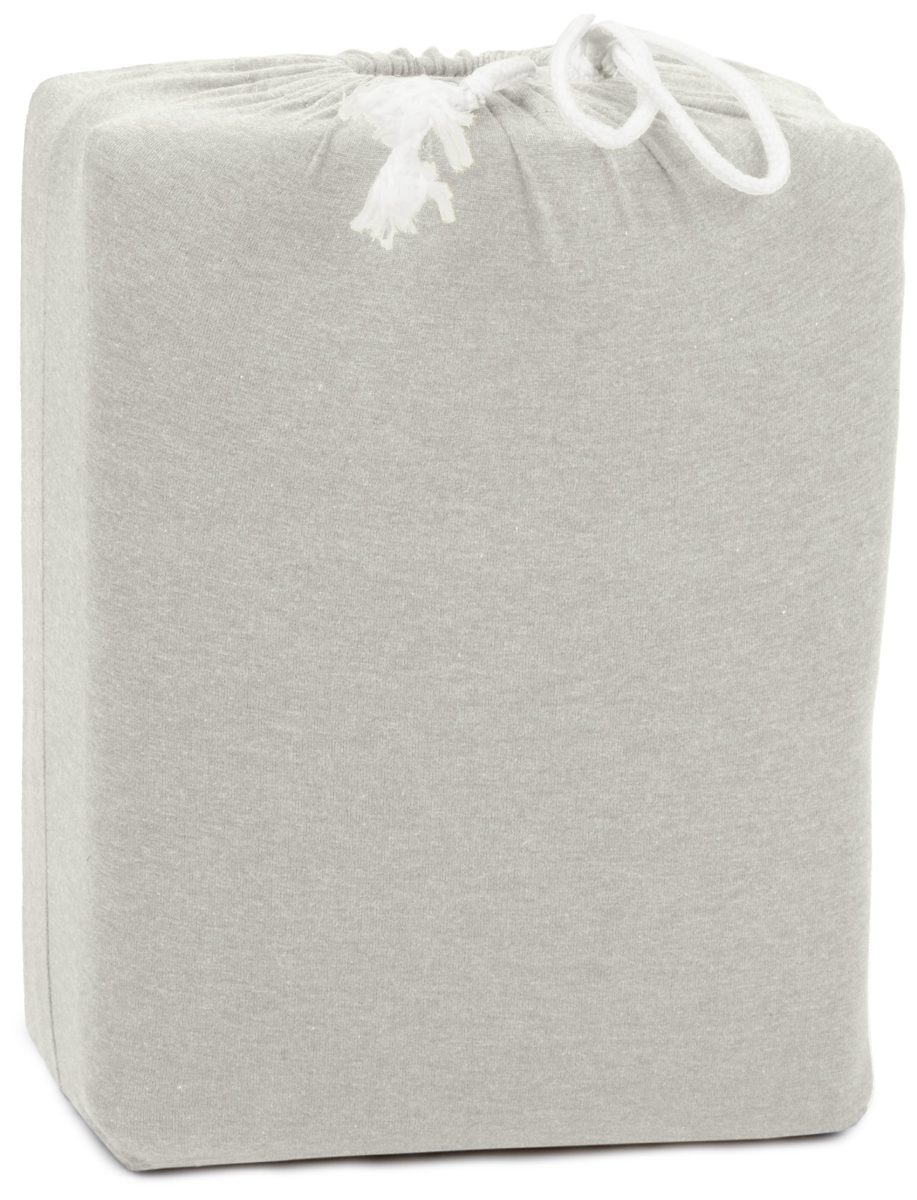 AmazonBasics Heather Cotton Jersey Bed Sheet Set - Queen, Oatmeal
