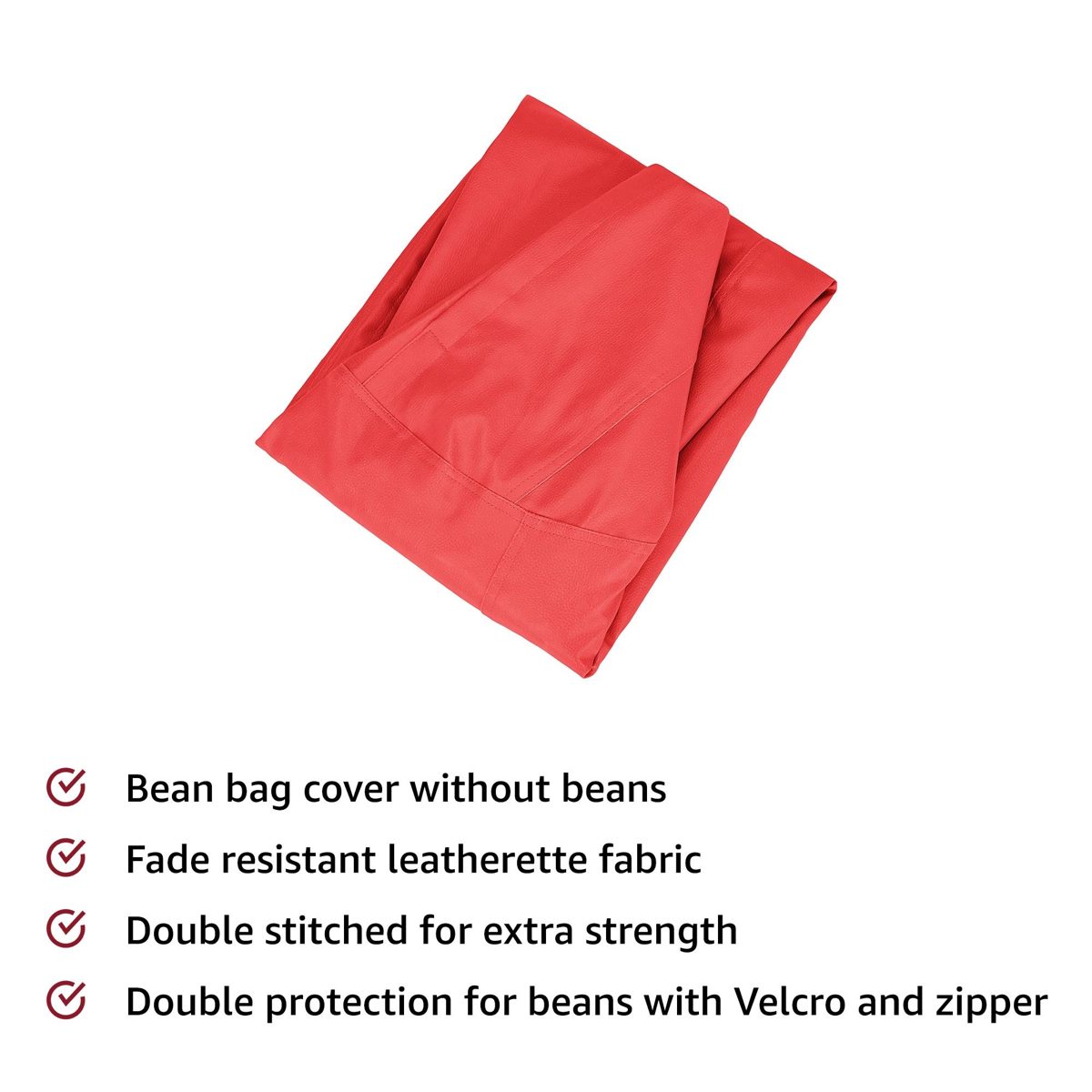 Amazon Brand - Solimo XXXL Bean Bag Cover (Pink)